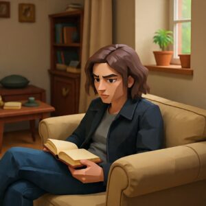 tired person sitting quietly with a journal representing growing with zero motivation